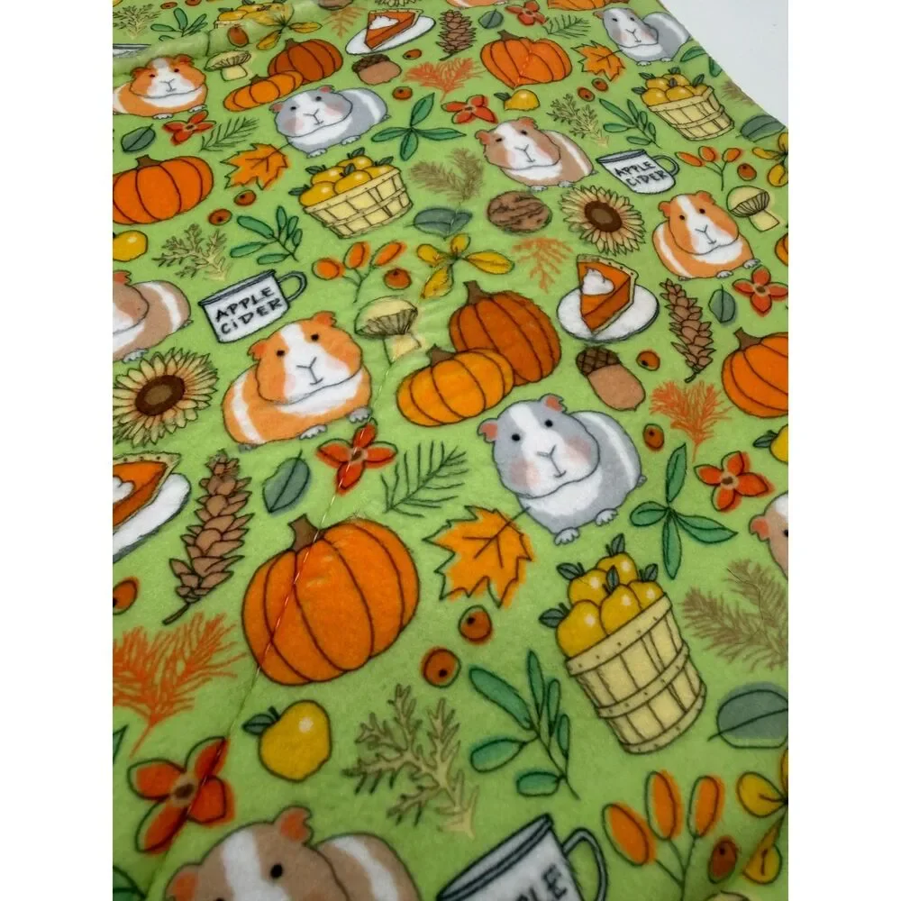Guinea Pig P Piddle Pads Reversible Fleece 12” Pair Lot 2 Fall Autumn New